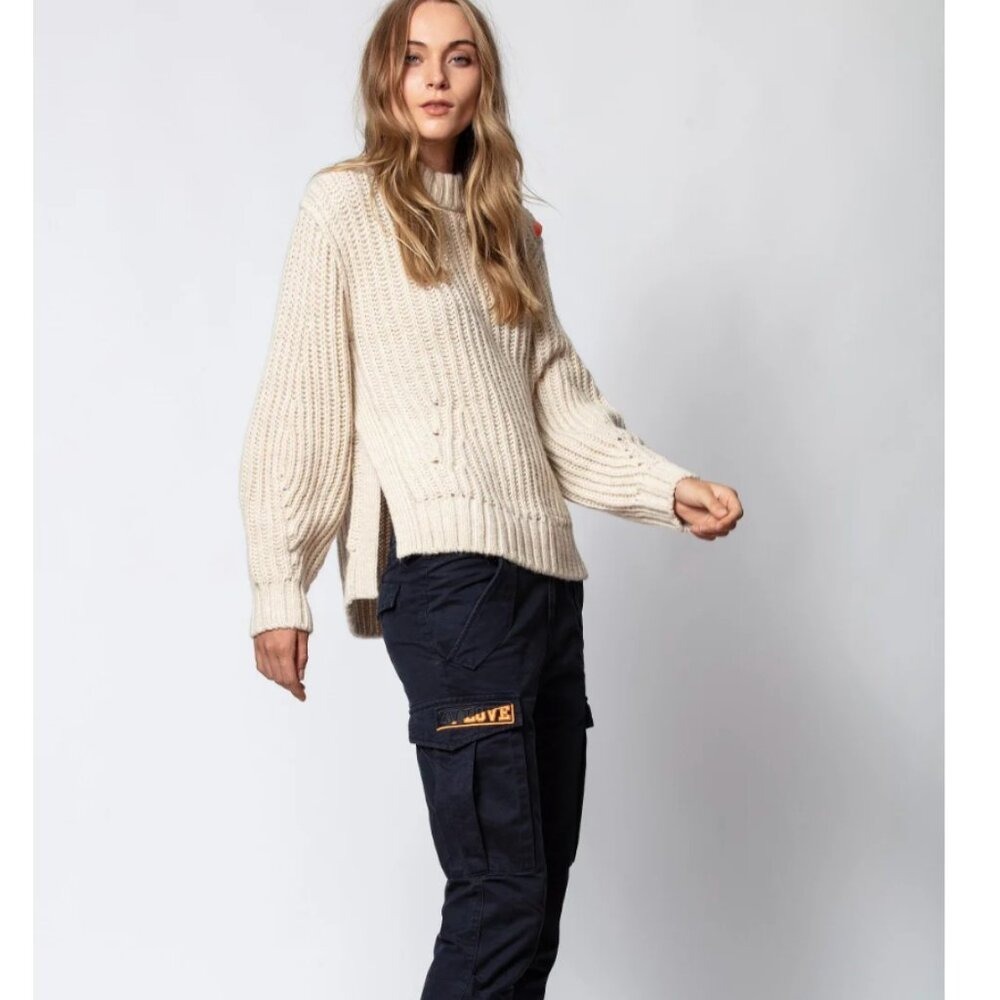 Zadig & Voltaire Marlon‎ Awa Alpaca Blend Cream Sweater